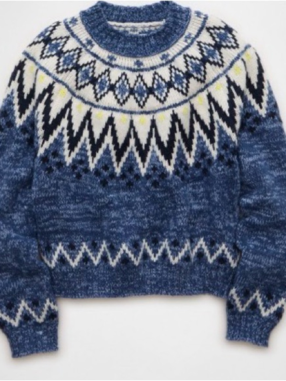 American Eagle Outfitters women’s Blue & Cream Knit Sweater